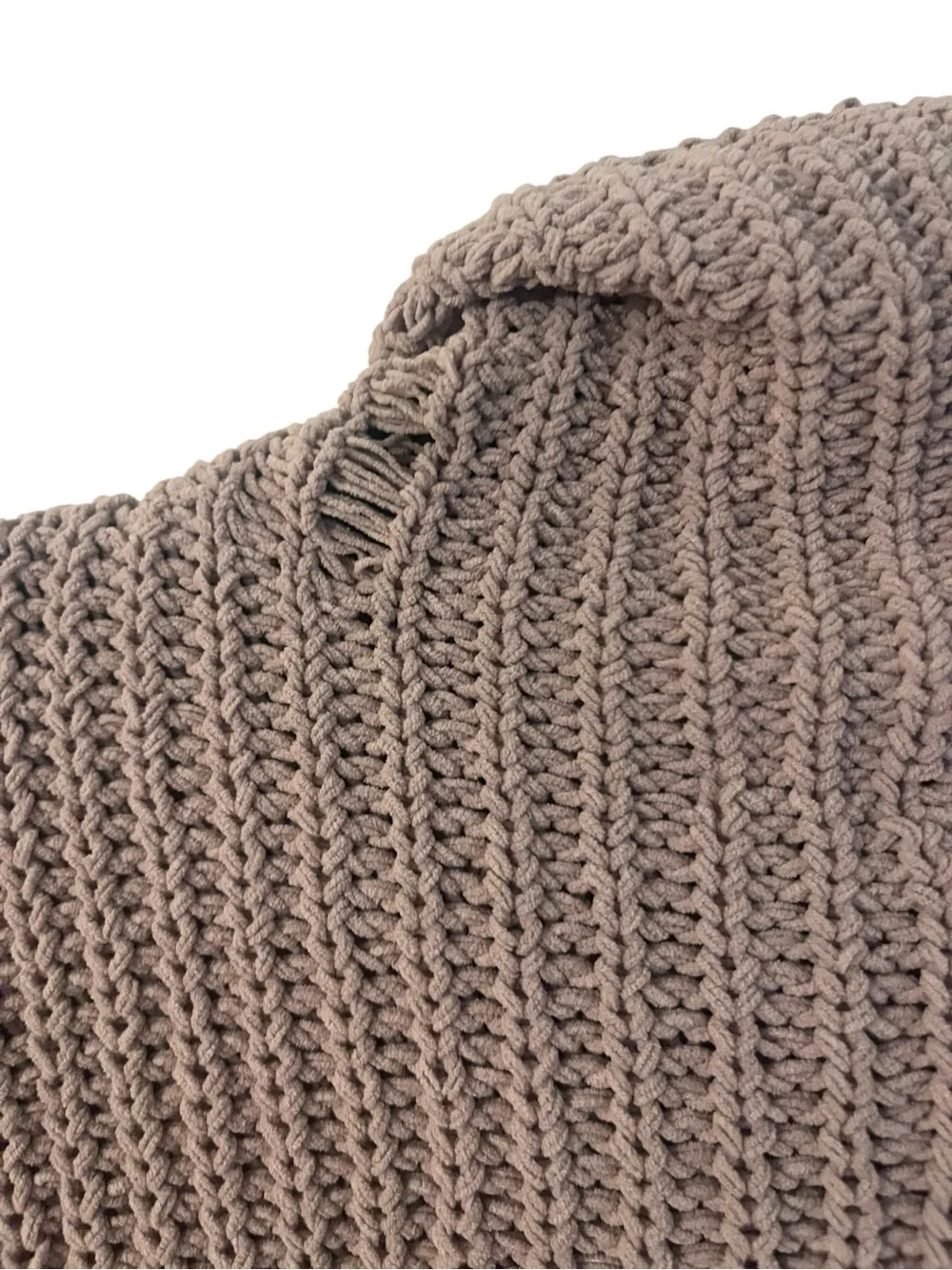 aerie Taupe Ribbed Turtleneck Sweater